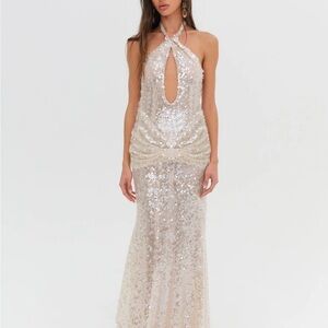 For Love and Lemons Sydney Sequin Maxi